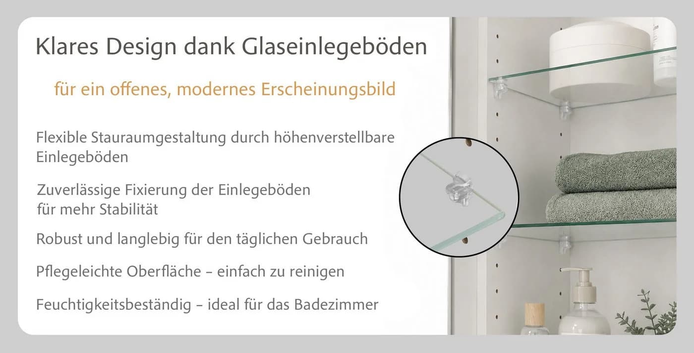 OTTO HOME Spiegelschrank BOZEN 80 cm mit LED & Steckdose - Bild 4