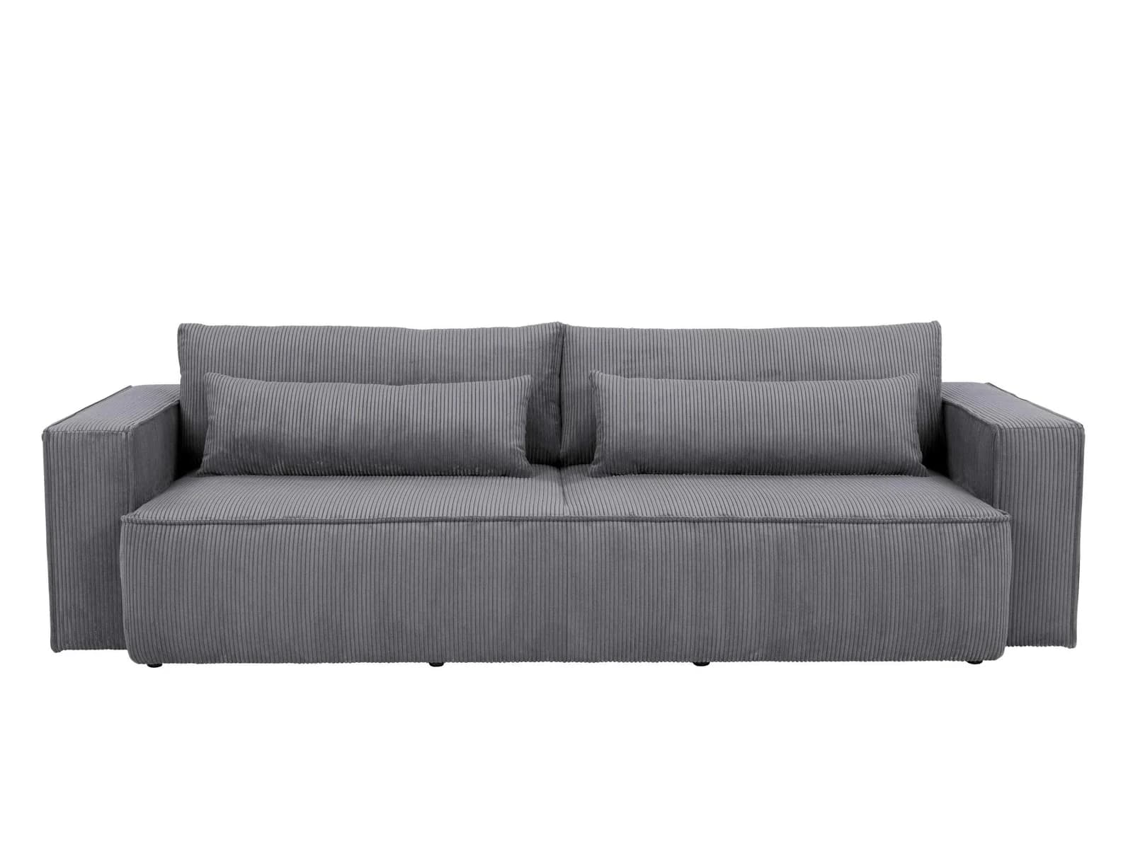 OTTO HOME Schlafsofa Tillian 4-Sitzer Grau Breitcord mit Schlaffunktion