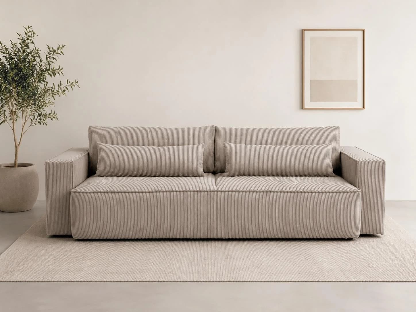 OTTO HOME Schlafsofa Tillian Beige 274 cm mit Schlaffunktion