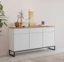 Home affaire Sideboard Alto Weiß Push-to-Open 3 Türen 3 Schubkästen Bild 2