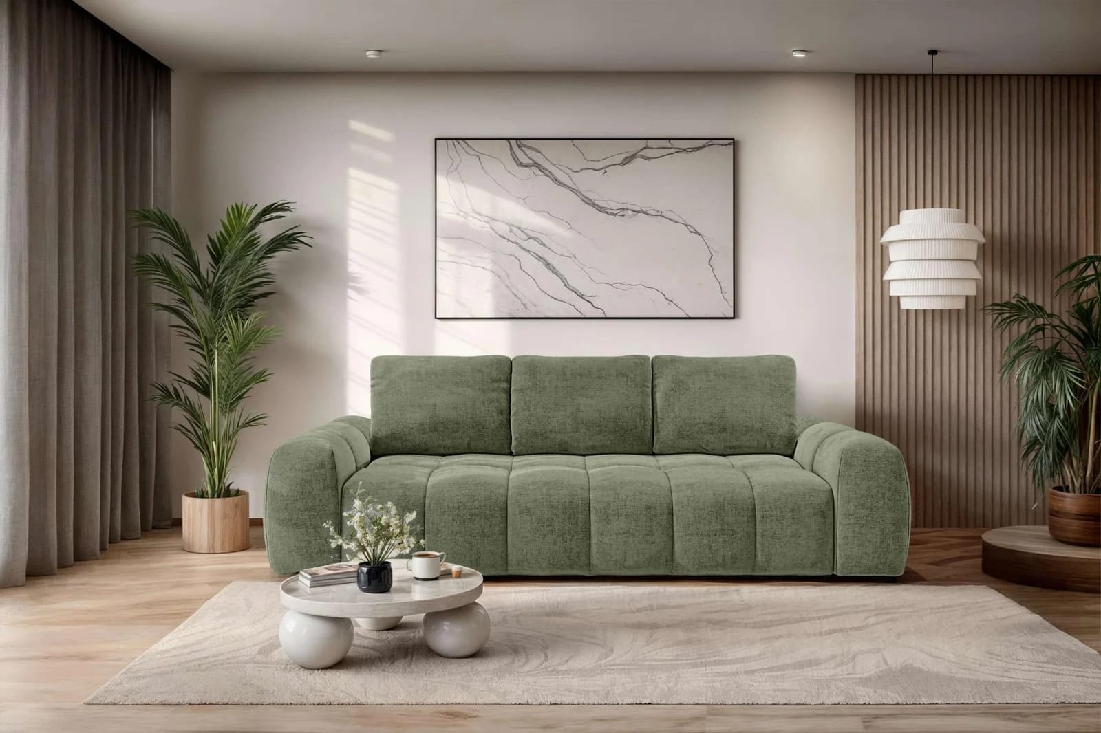 OTTO HOME 3-Sitzer Sofa AZITA Grün Chenille