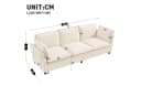 Merax 3-Sitzer Sofa Chenille Modern Beige/Grau/Grün Bild 5