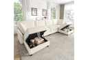 Merax Ecksofa Chenille 6-Sitzer Cloud-Design Bild 2
