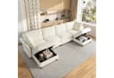 Merax Ecksofa Chenille 6-Sitzer Cloud-Design Bild 3