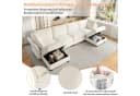 Merax Ecksofa Chenille 6-Sitzer Cloud-Design Bild 4