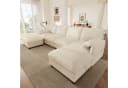 Merax Modulares Ecksofa Chenille mit USB & Stauraum-Höckern Bild 3