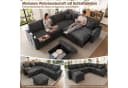 Merax Ecksofa mit Schlaffunktion XXL L-Form Sofa Chenille Grau Beige Bild 5
