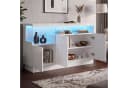 Merax Sideboard Hochglanz Weiß mit LED & App-Steuerung Bild 1