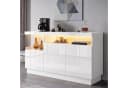 Merax Sideboard Hochglanz Weiß mit LED & App-Steuerung Bild 2