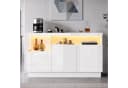 Merax Sideboard Hochglanz Weiß mit LED & App-Steuerung Bild 3