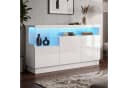 Merax Sideboard Hochglanz Weiß mit LED & App-Steuerung Bild 4