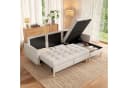 Merax Ecksofa mit Stauraum & Schlaffunktion Beige/Grau Bild 1
