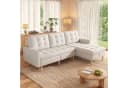 Merax Ecksofa mit Stauraum & Schlaffunktion Beige/Grau Bild 4