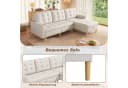 Merax Ecksofa mit Stauraum & Schlaffunktion Beige/Grau Bild 5