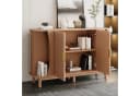 Merax Sideboard mit Schiebetüren Nussbaumoptik Bild 1