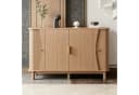 Merax Sideboard mit Schiebetüren Nussbaumoptik Bild 2