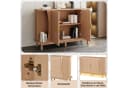 Merax Sideboard mit Schiebetüren Nussbaumoptik Bild 5