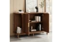 Merax Sideboard mit Schiebetüren Nussbaum Bild 1