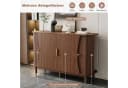 Merax Sideboard mit Schiebetüren Nussbaum Bild 5