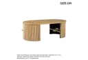 Merax Ovaler Couchtisch mit Stauraum Naturholz Braun Bild 5