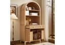 Merax Hochschrank mit Bogenfront und Gewürzregalen Beige Bild 1