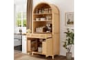 Merax Hochschrank mit Bogenfront und Gewürzregalen Beige Bild 4