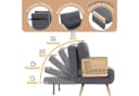 Merax 3-in-1 Schlafsessel Beige/Grau mit Schlaffunktion Bild 5