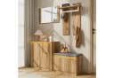 Merax Garderoben-Set mit LED, Spiegel, Schuhbank und Schuhschrank Bild 3