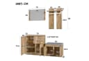 Merax Garderoben-Set mit LED, Spiegel, Schuhbank und Schuhschrank Bild 5
