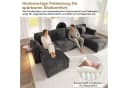 Merax Ecksofa U-Form Chenille mit LED & Klapp-Tisch Bild 4