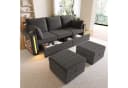 Merax Modulares U-/L-Form Sofa 5-Sitzer mit LED, USB & Stauraum Bild 3