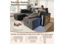 Merax Modulares U-/L-Form Sofa 5-Sitzer mit LED, USB & Stauraum Bild 5