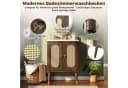 Merax Waschtischunterschrank mit Keramikbecken Rattan Holzoptik Bild 4