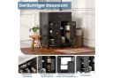 Merax Waschtisch mit Unterschrank 61 cm Schwarz Hochglanz Bild 5