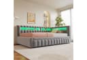 Merax Polsterbett 90x200 cm mit Ausziehbett, LED und USB-C Bild 3