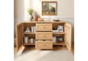 Merax Sideboard mit Seilgeflecht-Türen und Schubladen Bild 4
