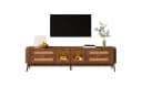 Merax Lowboard TV-Schrank mit LED-Beleuchtung und Glastüren Bild 2