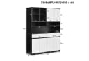 Merax Hochschrank mit LED-Beleuchtung und Glasvitrine Bild 5