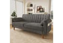 Merax 2-Sitzer Sofa Chenille Grau mit Seitentaschen Bild 2