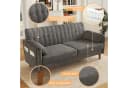Merax 2-Sitzer Sofa Chenille Grau mit Seitentaschen Bild 5