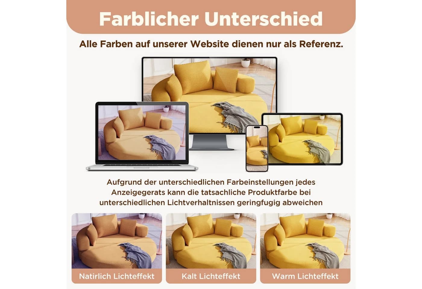 Merax Schlafsofa Boneless Cordstoff 2-in-1 Sofa-Bett - Bild 3