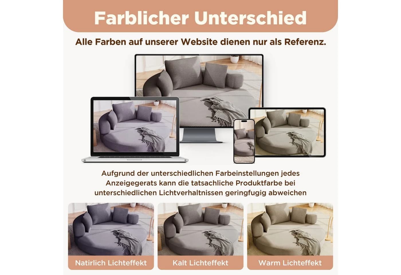 Merax Multifunktionales Boneless Sofa-Bett mit Schlaffunktion und Cordstoffbezug - Bild 4