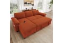 Merax Ecksofa mit Schlaffunktion und USB-Anschluss Orange Bild 3
