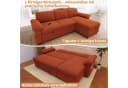 Merax Ecksofa mit Schlaffunktion und USB-Anschluss Orange Bild 5