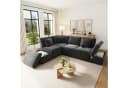 Merax Ecksofa mit Schlaffunktion Grau Chenille 6-Sitzer Modul Bild 4