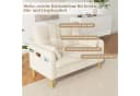 Merax 2-Sitzer Sofa Chenille-Bezug Beige/Grün/Grau mit Kissen Bild 5