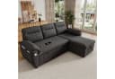 Merax Ecksofa mit Schlaffunktion und USB-Anschluss Bild 1