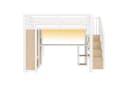 Merax Gaming-Hochbett 140x200 cm mit LED, USB, Schreibtisch & Kleiderschrank Bild 5