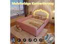 Merax Prinzessinnenbett Rosa mit LED-Beleuchtung und Sicherheitsgitter Bild 4