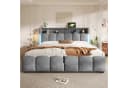 Merax Polsterbett 180x200 cm mit Bettkasten, LED & USB Bild 4
